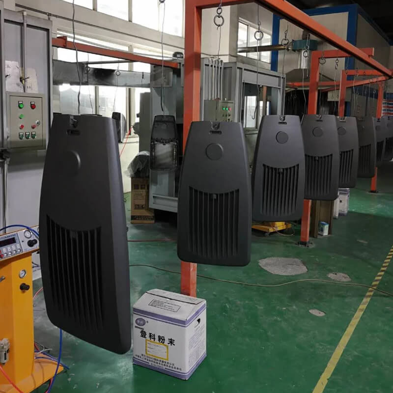 How to spray powder on LED street light housing ? এলইডি স্ট্রিট লাইট হাউজিং এ কিভাবে পাউডার স্প্রে করবেন?